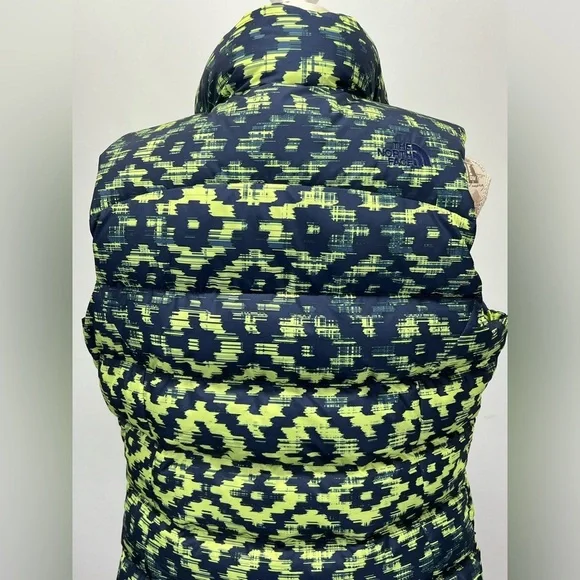 THE NORTH FACE Women’s Navy and yellow NUPTSE 2 Puffer vest size M - Picture 5 of 14